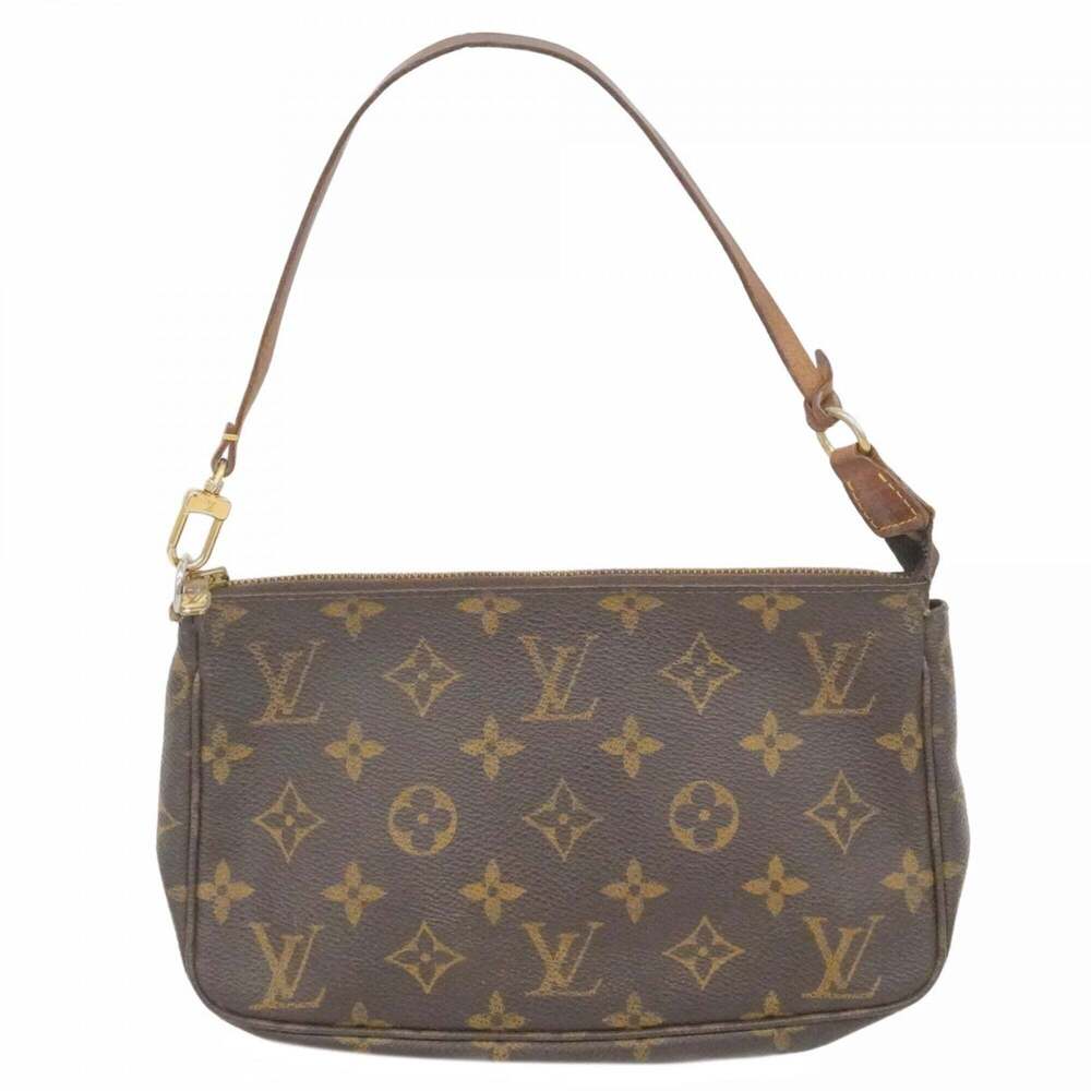 LOUIS VUITTON Authentic Brown Monogram Pochette Pouch